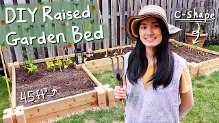 DIY Raised Garden Bed for Beginners Using Planter Blocks No Nails [upl. by Nirehtac311]