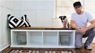 IKEA HACK  The Shiplapstyle Storage Bench [upl. by Matthei]