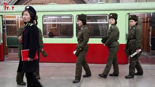 Daily life on the Pyongyang Metro  North Korea [upl. by Bathilda74]