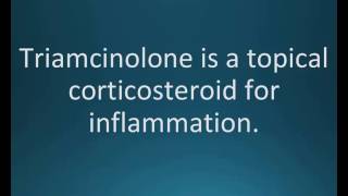 How to pronounce triamcinolone Kenalog Memorizing Pharmacology Flashcard [upl. by Malas]