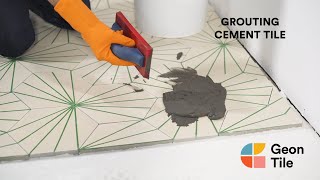 How To Grout Cement Tile [upl. by Mitchel248]