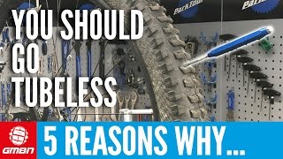 5 Reasons You Should Switch To Tubeless MTB Tyres  Mountain Bike Maintenance [upl. by Nelyag]