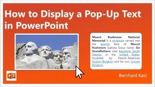 How to Display a Popup Text in PowerPoint [upl. by Ogram]