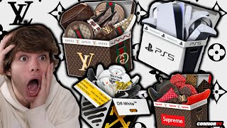 9000 Online Hypebeast Mystery Box WINS  Gucci Louis Vuitton Xbox Series S [upl. by Swirsky768]