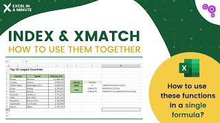 HOW TO USE INDEX AND XMATCH TOGETHER IN EXCEL BY EXCEL IN A MINUTE [upl. by Oremodlab106]