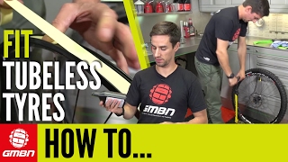 How To Fit Tubeless MTB Tyres  Mountain Bike Maintenance [upl. by Claire]