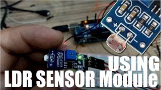 Using LDR sensor Module with Arduino [upl. by Ahsinahs]