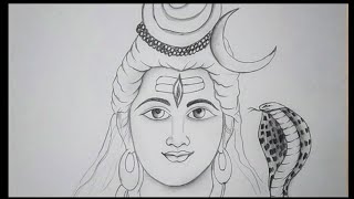 Slowly pencil drawing of lord Bholenath  lord shivji pencil drawing [upl. by Patrizio]