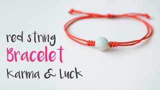 DIY How to make red string lucky bracelets [upl. by Hanae808]