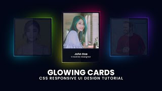 Responsive Card UI Design With Hover Effects  CSS3 Cards [upl. by Kan]