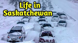 Life in Saskatchewan Canada  Heavy snow storm in Saskatoon [upl. by Lang]