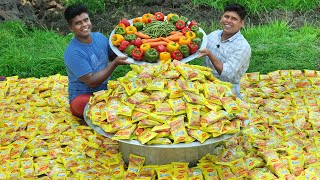 1000 PACKET MAGGI NOODLES  Noodles Recipe cooking Skill  Village Style Cooking [upl. by Rubenstein]