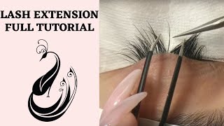 Eyelash Extensions 101  Full Tutorial on Application [upl. by Llednov]