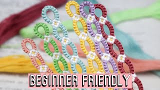 DAISY CHAIN BRACELET TUTORIAL CC  Beginner Friendly [upl. by Wun926]