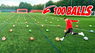 EXTREME 100 BALL CHALLENGE 😱  F2Freestylers [upl. by Rekrap686]