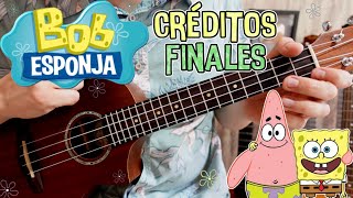 Tutorial ukulele SpongeBob  Bob Esponja Tema principal  Theme  Ending  How to play como tocar [upl. by Rutter]