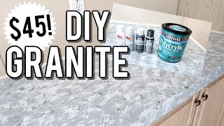 DIY GRANITE COUNTERTOPS  BUDGET FRIENDLY GRANITE COUNTERTOPS [upl. by Bernardi]