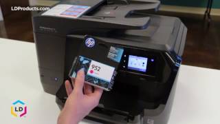 How to Replace Ink Cartridges in the OfficeJet Pro® 8710 8715 8720 and 8740 [upl. by Aidnac6]