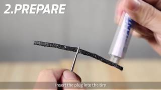 Giant Tubeless System How to fix a flat with a plug [upl. by Kceb]