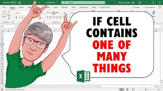 Excel If Cell Contains ONE of MANY THINGS [upl. by Sacci]