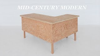 How To Build an LShaped Executive Desk  DIY Woodworking [upl. by Julee]