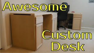 Awesome Custom DIY Desk [upl. by Yemrots]