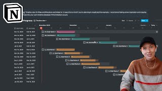 Notion Build With Me My Timeline View Setup [upl. by Luamaj839]