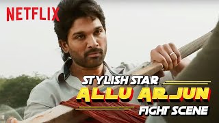 Allu Arjun Fight Scene  Ala Vaikunthapurramloo  Netflix India [upl. by Ahsenav]