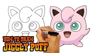 How to Draw Pokemon  Jiggly Puff [upl. by Rowe]