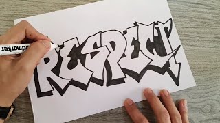 Graffiti Lettering 101  Easy Step By Step Lettering Tutorial  Arts amp Crafts  3D Lettering [upl. by Ameh]