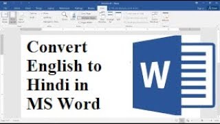 Convert English to Hindi in MS Word [upl. by Naik346]