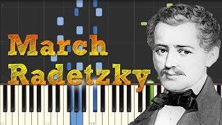 Radetzky March  Johann Strauss Piano Tutorial Synthesia [upl. by Haniraz466]