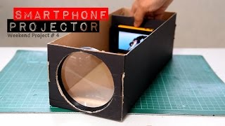 Build A Smartphone Projector Using Shoebox [upl. by Nymrak]