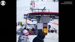 Georgia Ski Lift Failure Sends People Flying Into Air At Least 10 Injured [upl. by Franni]