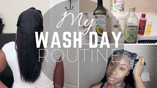 MY WASH DAY ROUTINE  RELAXED HAIR [upl. by Gambrill]