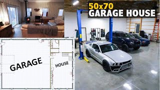 50x70 Garage House  FULL TOUR and COST Breakdown [upl. by Holna903]