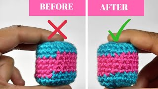 CROCHET JOGLESS STRIPES IN 1 MINUTE Amigurumi Crochet Hacks Tips amp Tricks [upl. by Clotilda572]