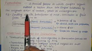 Lecture 01  Fermentation process and conditions favourable for fermentation [upl. by Rasec]