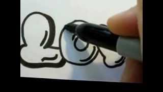 Graffiti Letters How To Draw Graffiti Letters  Bubble Letters [upl. by Eibor]