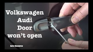 How to open VW door which wont open from inside and outside [upl. by Hagep]