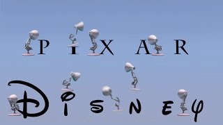 Nine Luxo Lamps Spoof Pixar And Disney Logo [upl. by Atnima]