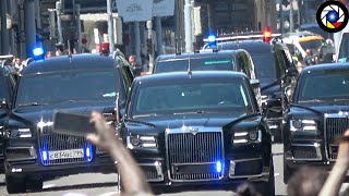 Russian President Vladimir Putins Motorcade Arrives in Geneva to meet Joe Biden [upl. by Anhaj]