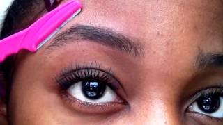 EYEBROW SHAPING FOR BEGINNERS  full EYEBROW TUTORIAL razor [upl. by Wadesworth920]