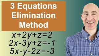 Solving Systems of 3 Equations Elimination [upl. by Thurber920]