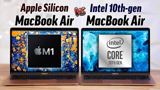 M1 MacBook Air vs Intel MacBook Air ULTIMATE Comparison [upl. by Lehcem]