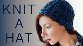 How to Knit a Basic Beanie Hat for Beginners [upl. by Eatnhoj]