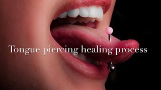 Tongue piercing healing process [upl. by Mccurdy]