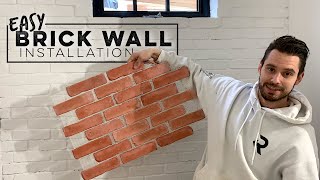 Easy Brick Accent Wall Realistic Faux Brick Veneer [upl. by Enala]