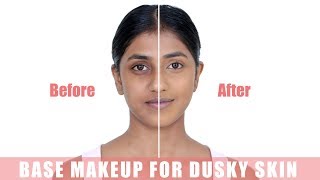 How To Flawless Foundation Routine For Dusky Skin  Glamrs Base Makeup Tutorial For Beginners [upl. by Benedic949]