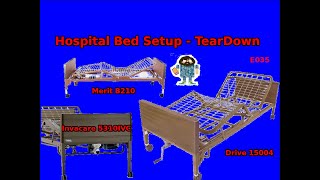 Hospital Bed Setup – Tear Down Invacare 5310IVC – Drive 15004 – Merit B210 [upl. by Eemyaj902]